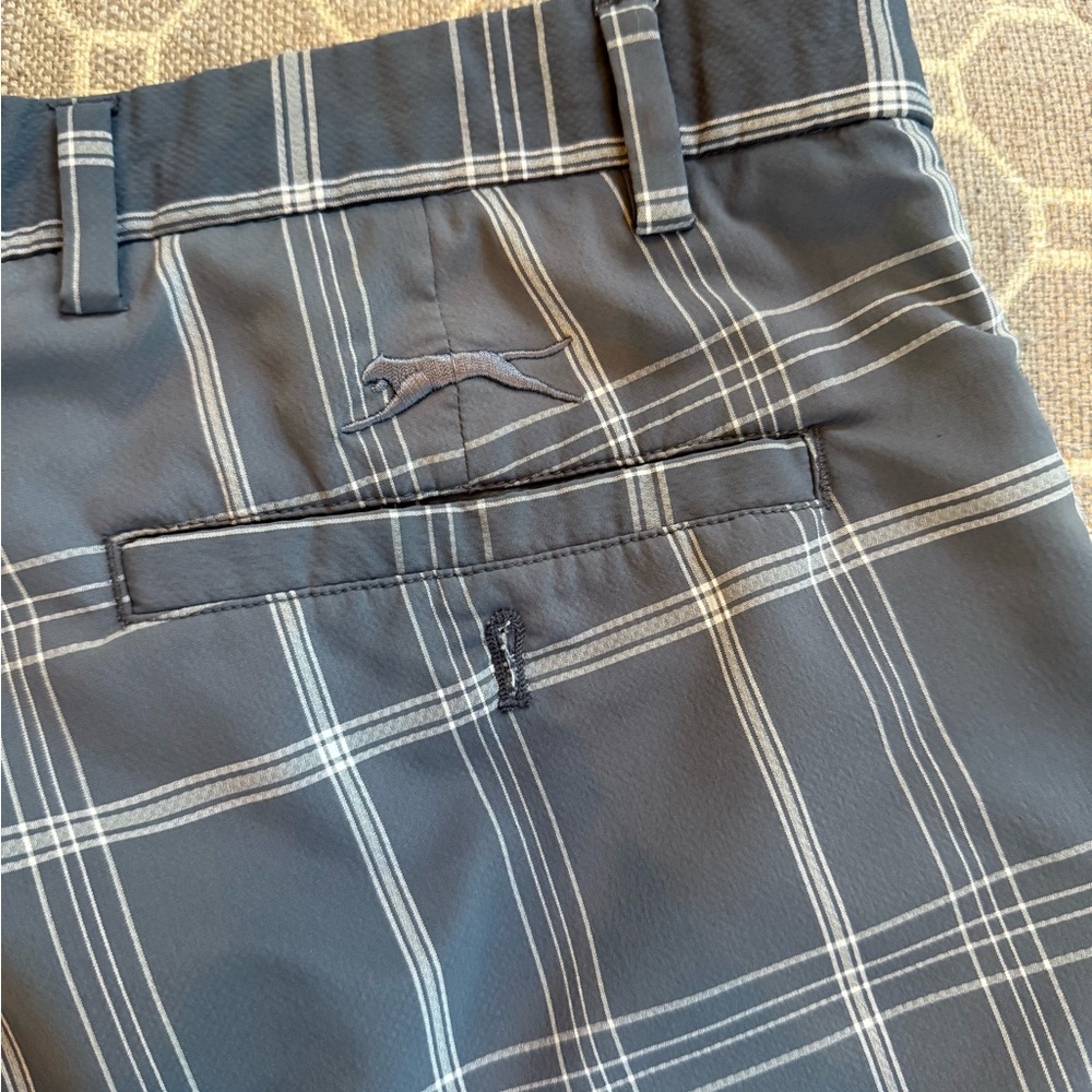 Slazenger Blue and Gray Flat Front Shorts - Picture 5 of 7